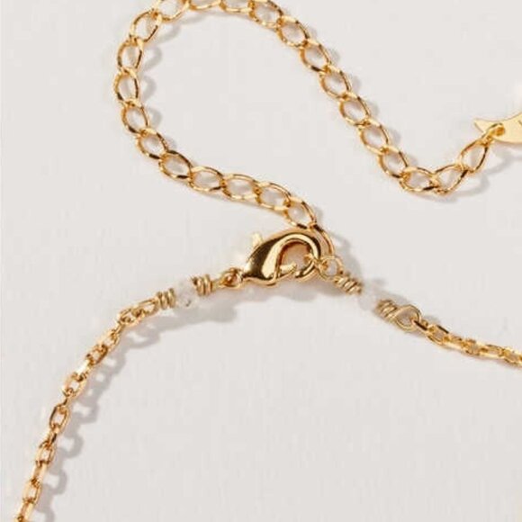 Afterglow Long Medallion Necklace- Moonstone - Picture 2 of 3